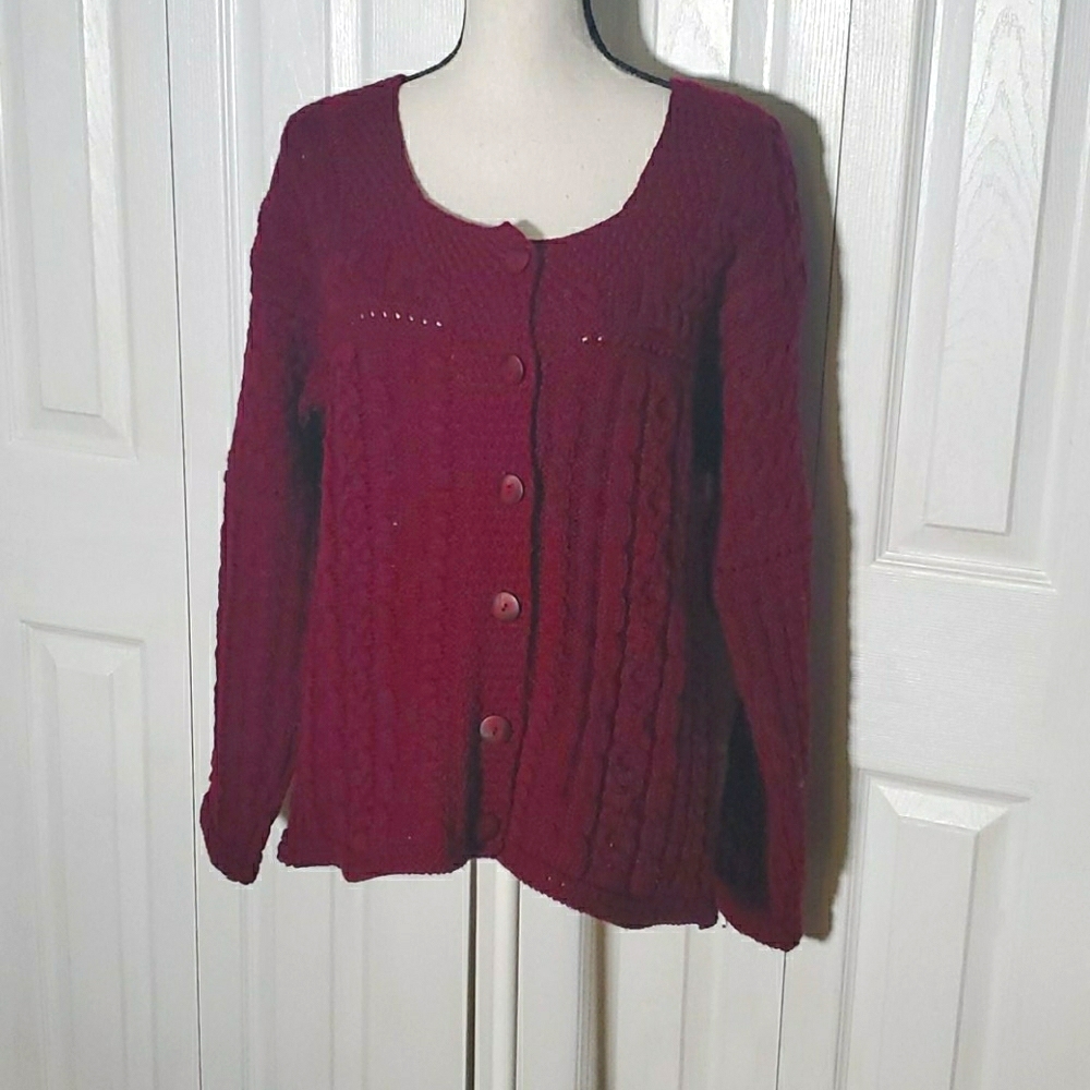 Inis crafts merino wool cardigan